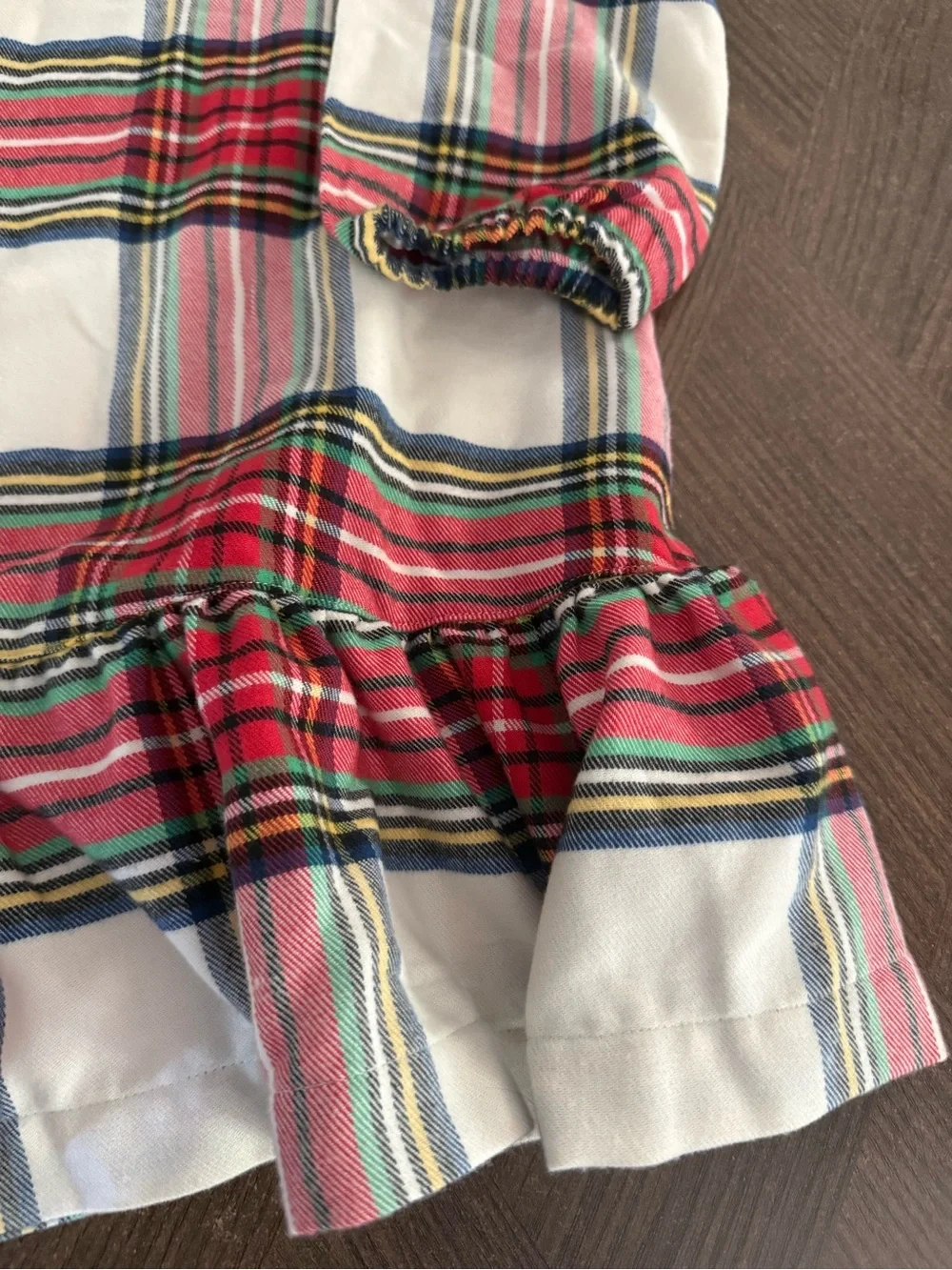 Quince Kids Holiday Flannel Nightgown Sweet Treats White Tartan Size 8